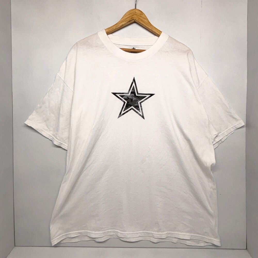 Dallas Cowboys Authentic Apparel White T-Shirt With Cowboys Star NFL Men's XL